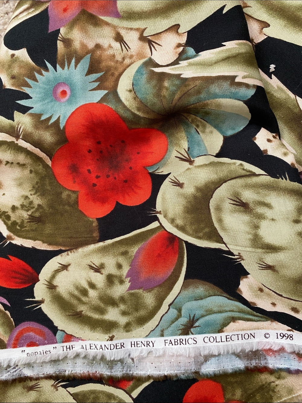 “Nopales” Alexander Henry Fabrics Collection. OOP. 1998.